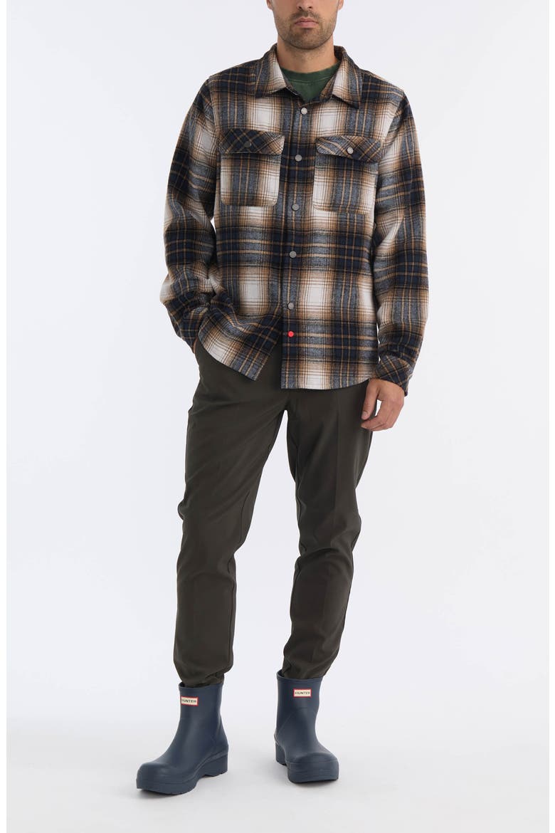 Heavyweight Flannel Plaid Long Sleeve Cotton Button-Up Shirt, Alternate, color, BLACK PLAID