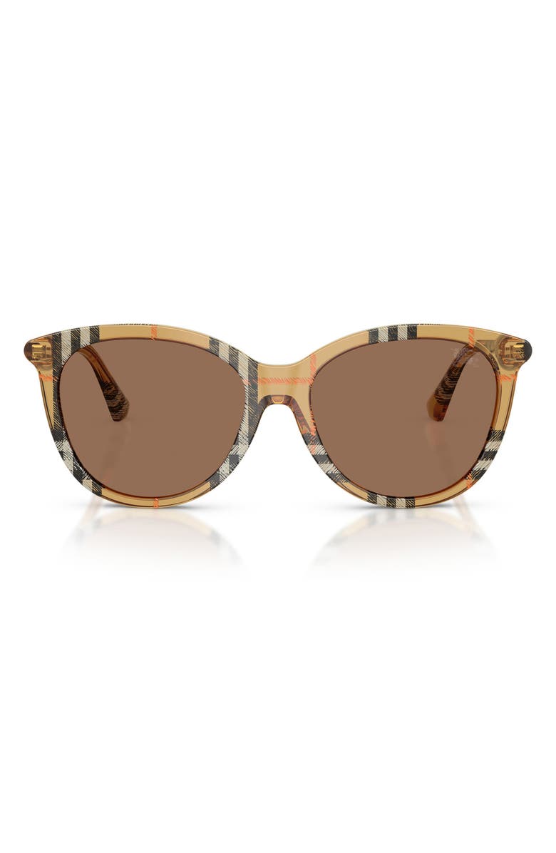 Burberry 55mm Phantos Sunglasses, Main, color, Dark Brown