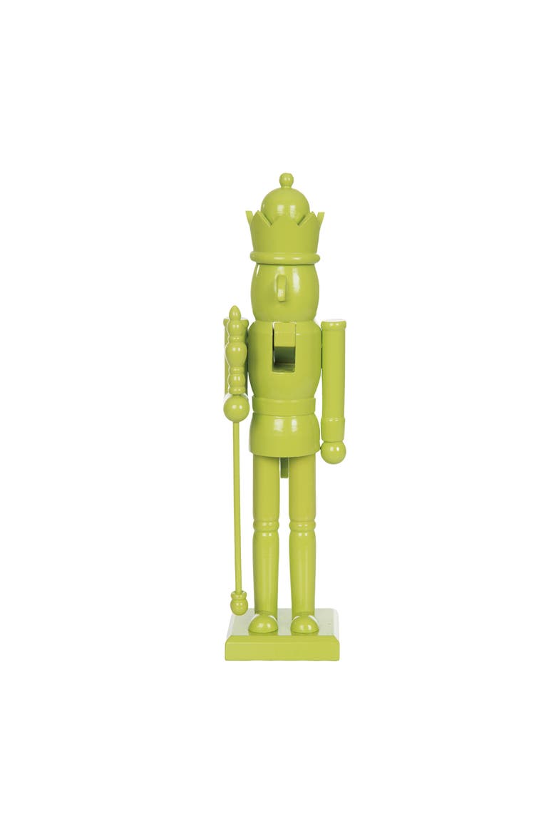 Wood Lime Green Nutcracker, Main, color, Green