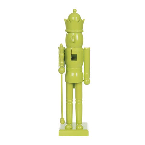 Wood Lime Green Nutcracker