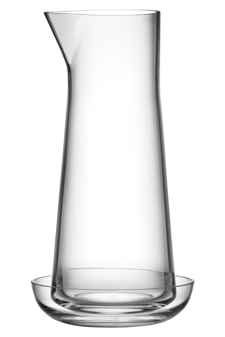 Informal Carafe with Catch Bowl, Main, color, CLEAR