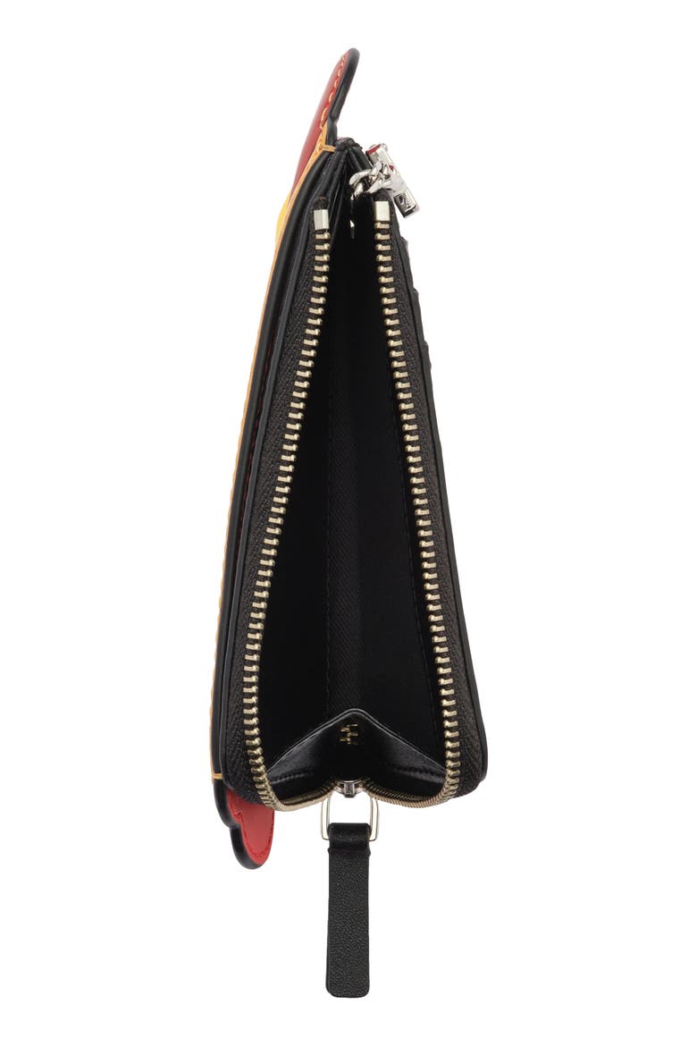 Hot Dog Top Zip Wallet, Alternate, color, BLACK MULTI