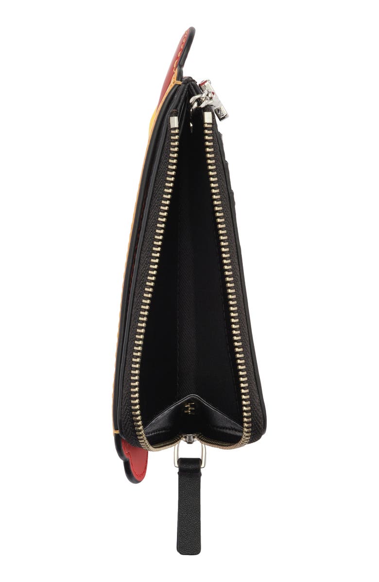 Marc Jacobs Hot Dog Top Zip Wallet, Alternate, color, Black Multi