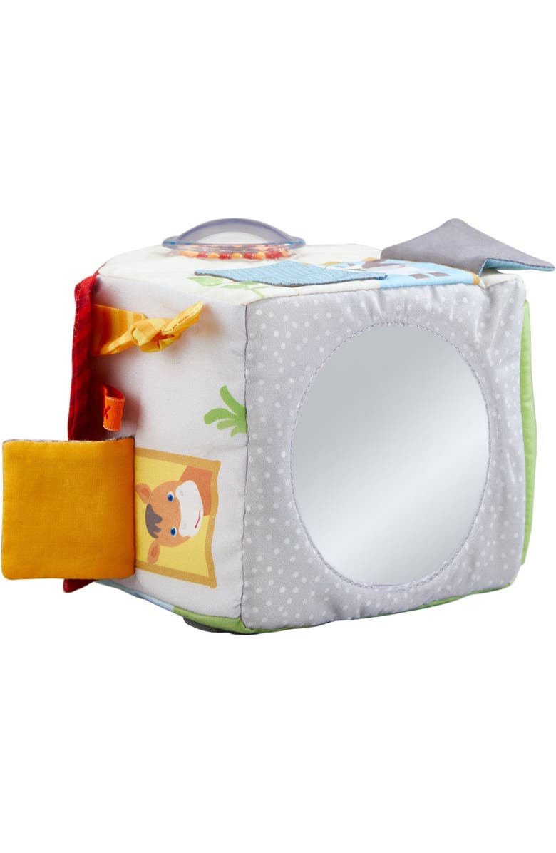 HABA Sensory Play Cube Farmyard - Infant Toys for Tummy Time and Best Toys for Baby Development for 6 Months+ with Rattle & Crinkle Sounds, Alternate, color, Multi