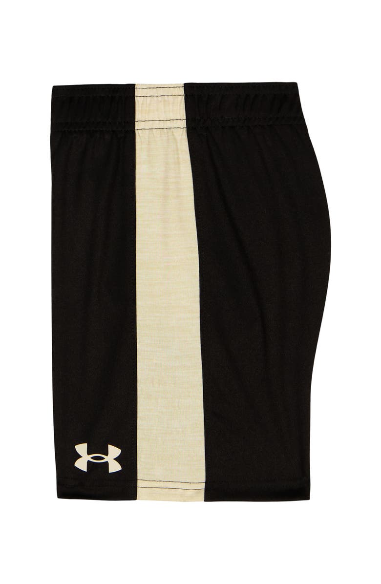 Under Armour Twist Bar Down Short Sleeve T-Shirt & Shorts Set, Alternate, color, Sandstorm/ White Twist/ Black