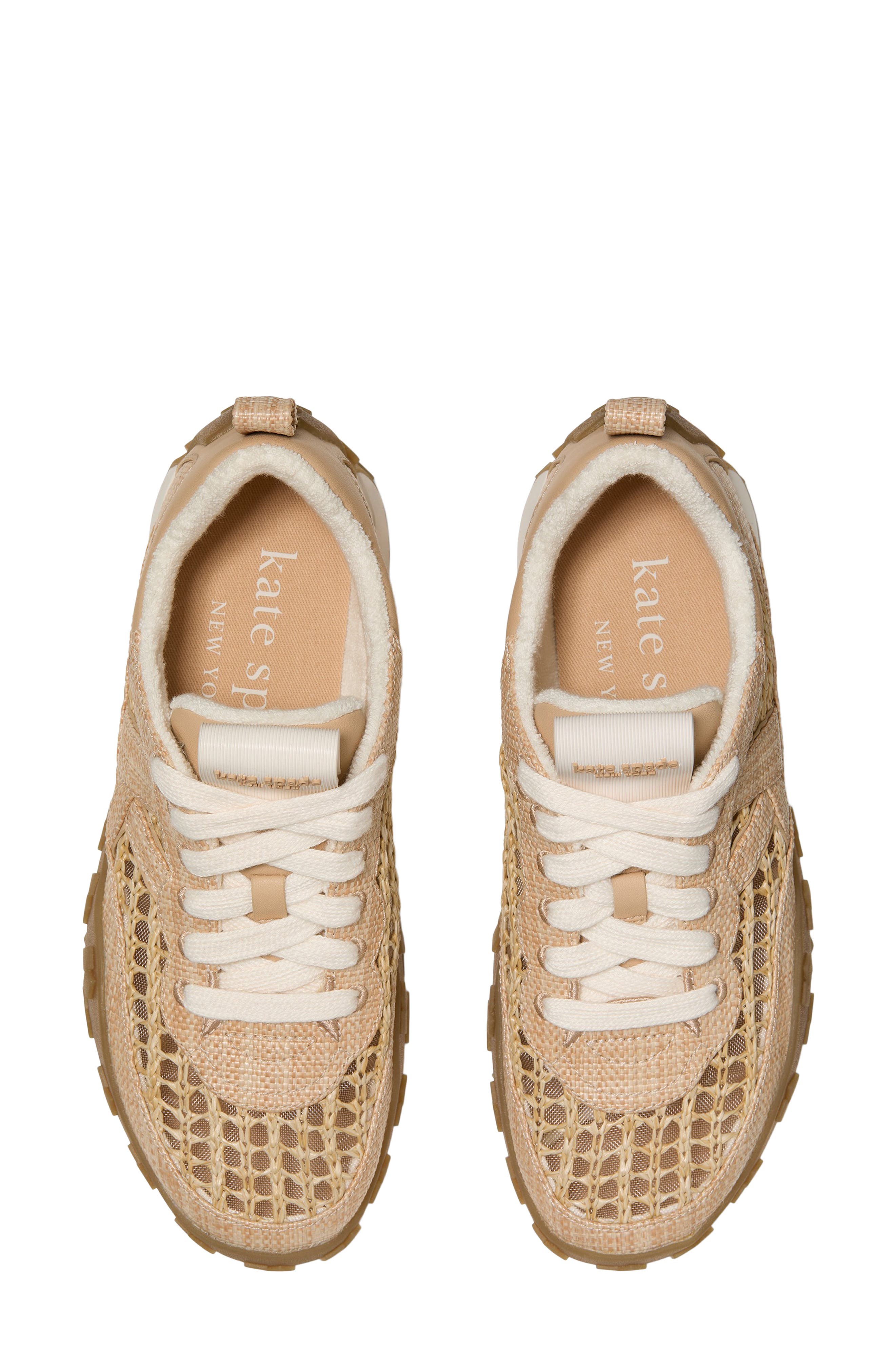 Kate Spade New York kate raffia high top sneaker, Alternate, color, 