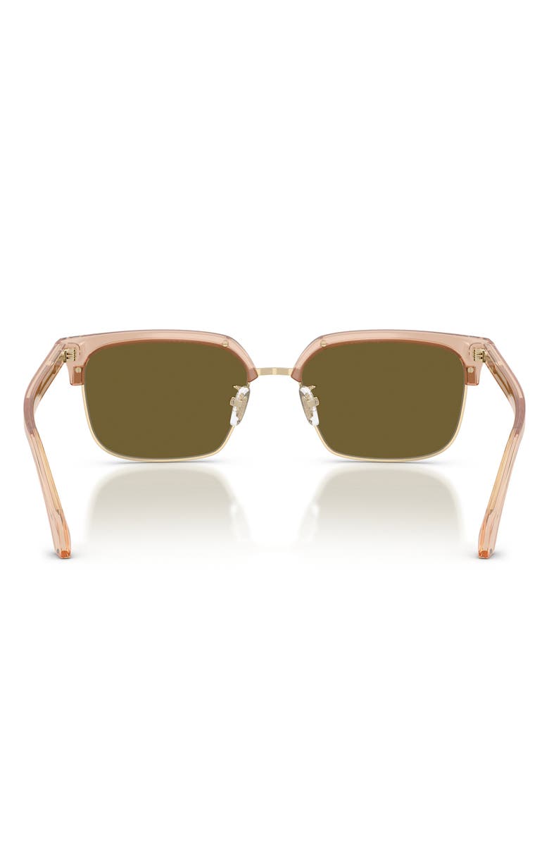 Versace 56mm Square Sunglasses, Alternate, color, Transparent Brown/ Dark Brown