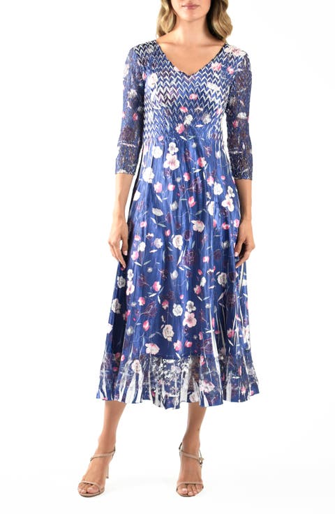 Charmeuse & Chiffon Cocktail Dress