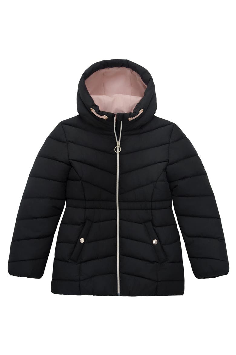 Kids' Shower Resistant Puffer Jacket, Main, color, Black