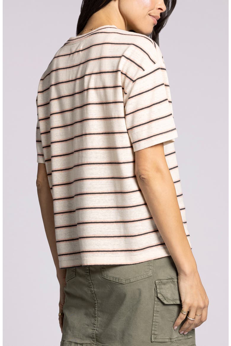 Kay Oversize Linen Blend T-Shirt, Alternate, color, BONE SOFT CORAL