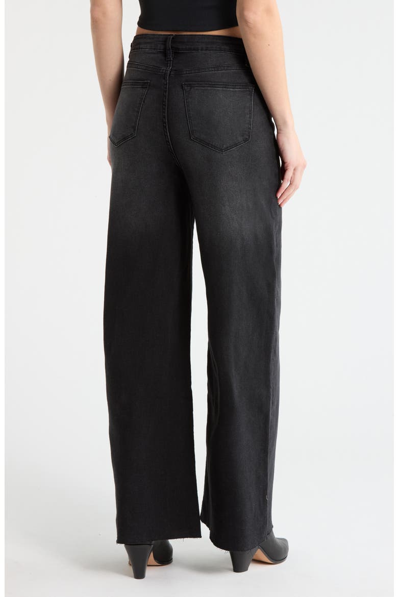 Retro Palazzo Jeans, Alternate, color, WASHED BLACK