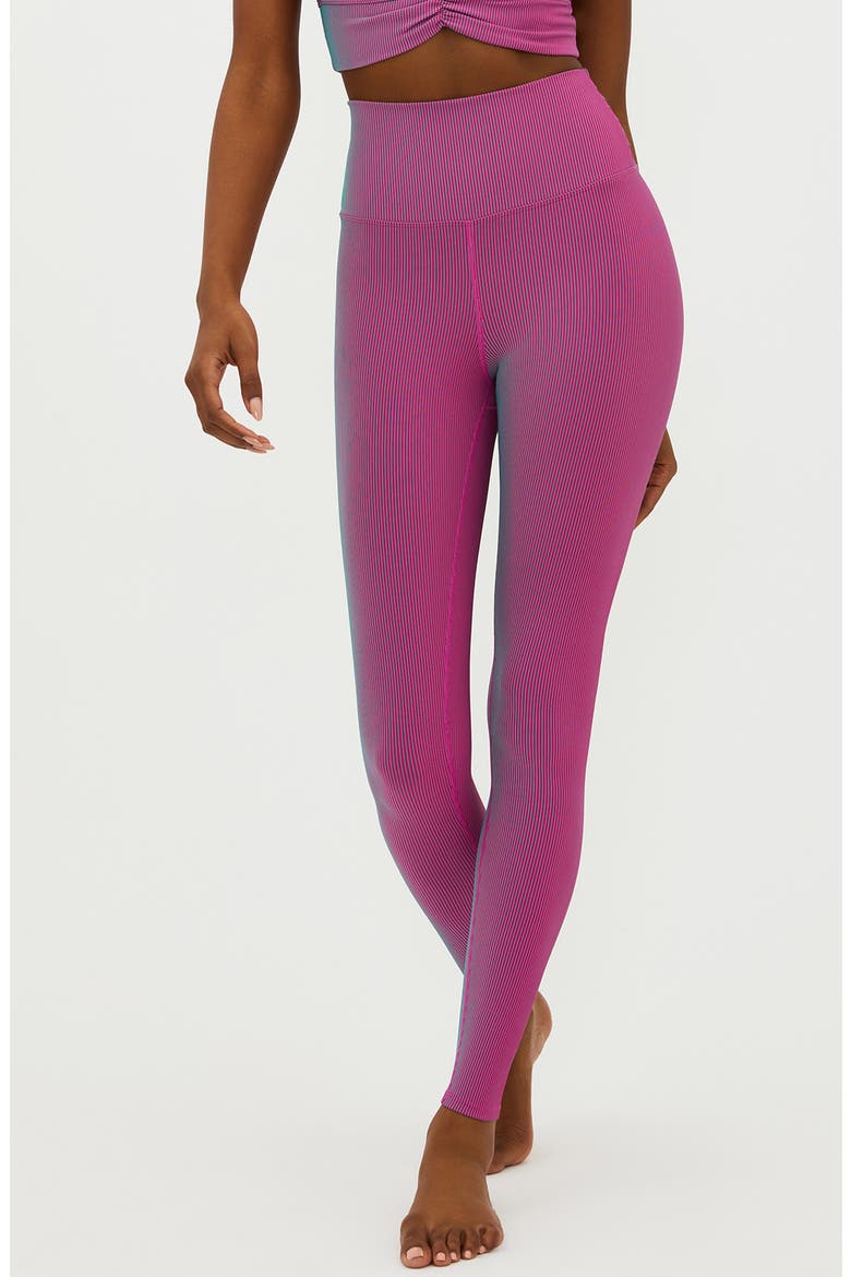 Tayler Rib Two-Tone Leggings, Main, color, SORBET TWO TONE