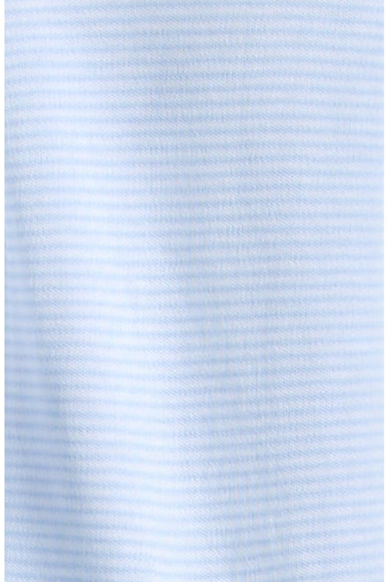 Kids' Striped Smocked Pima Cotton Footie, Alternate, color, LIGHT BLUE
