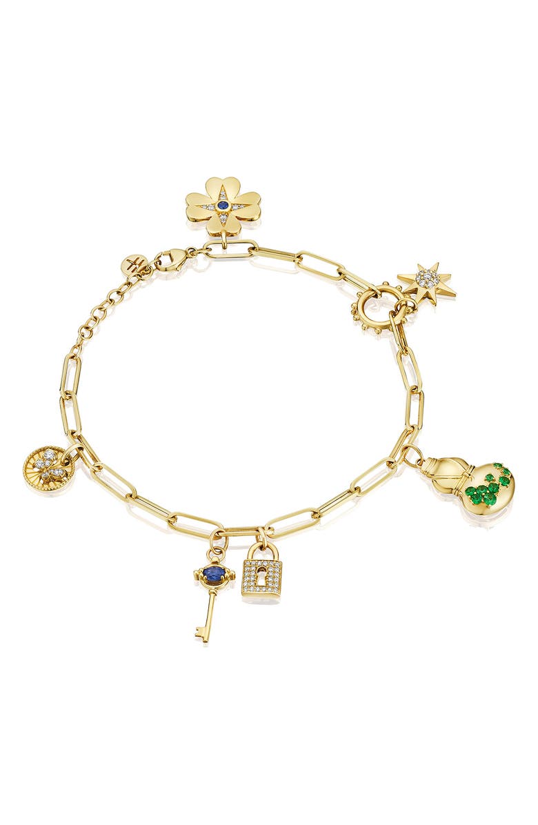 Hueb Penka Charm Bracelet, Main, color, Yellow Gold