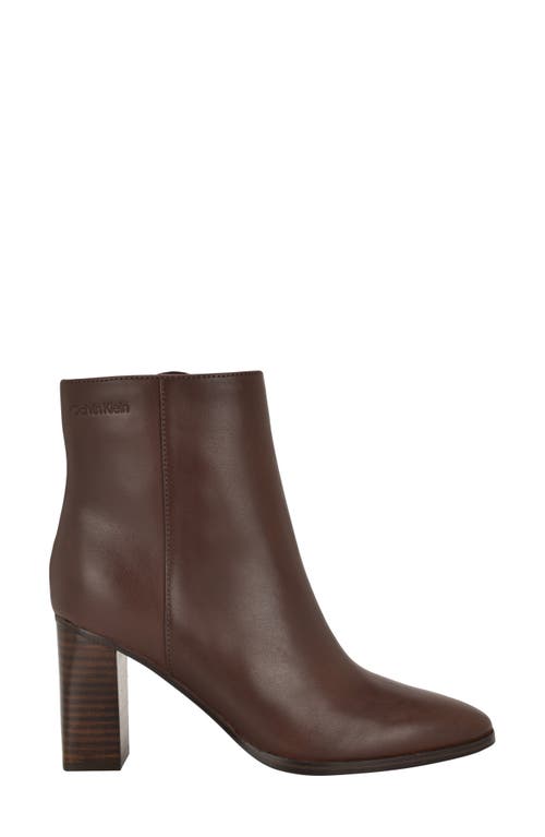 Calvin Klein Dezzi Bootie In Brown