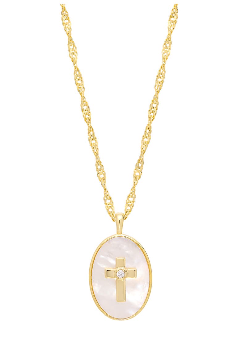 Mother-of-Pearl Cross Pendant Necklace video