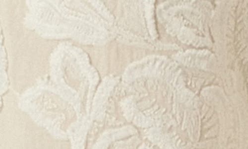 Endless Rose Floral Embroidered Wide Leg Cotton Pants In Cream