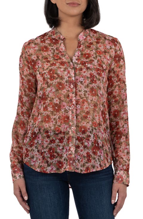 Jasmine Chiffon Button-Up Shirt