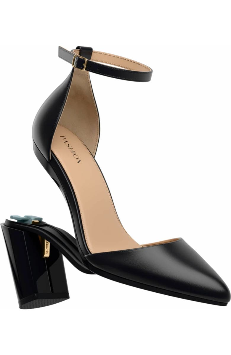 Pashion Footwear The D'Orsay 4" Block Heel, Alternate, color, Coal Leather