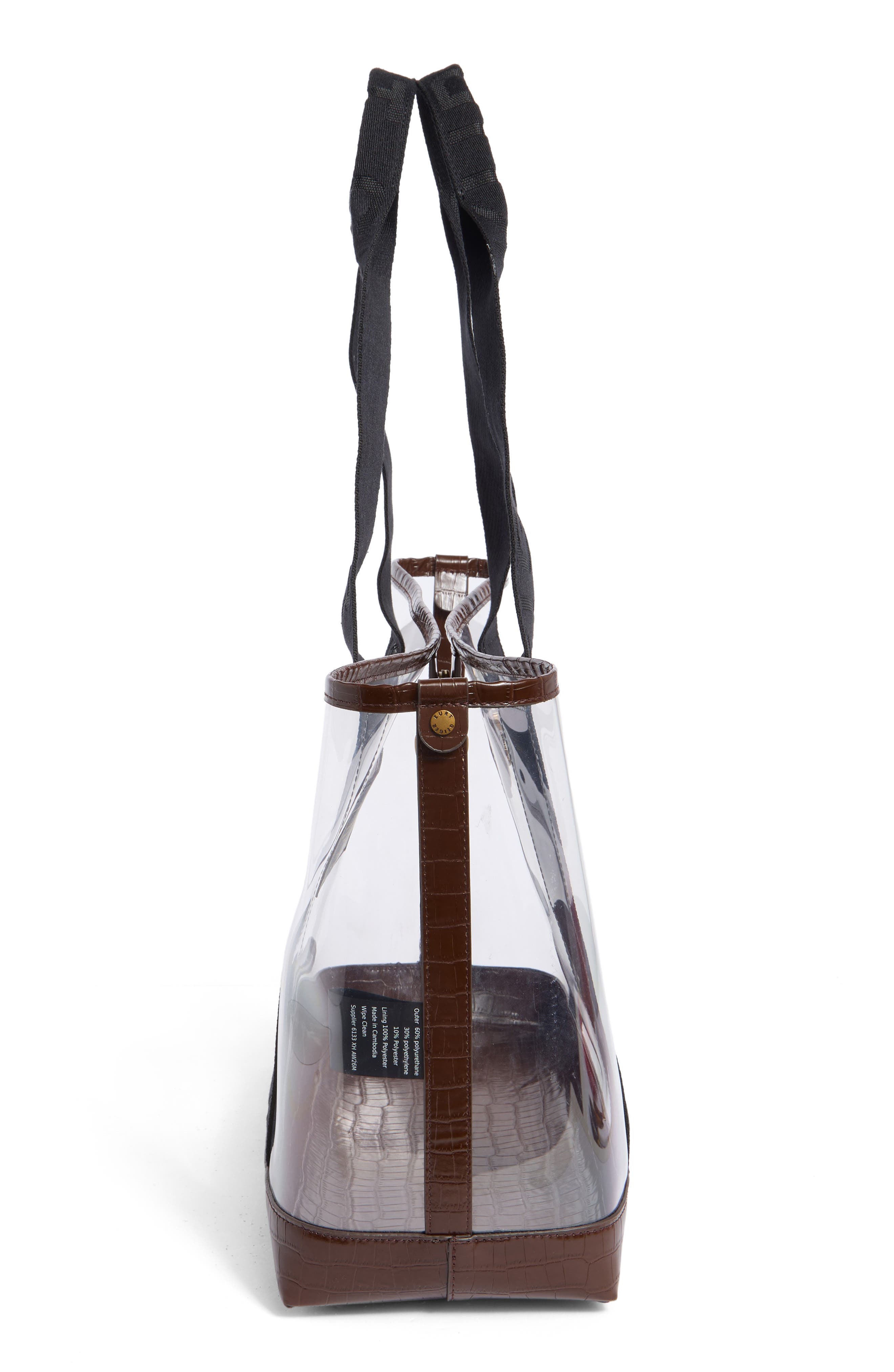 Chiswick Large Clear Shopper Tote, Alternate, color, OPEN BROWN