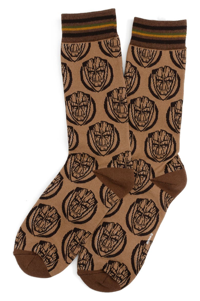 Guardians of the Galaxy Groot Tie & Crew Socks Set, Alternate, color, TAN
