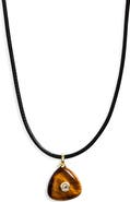 Panacea Tiger's Eye Pendant Cord Necklace