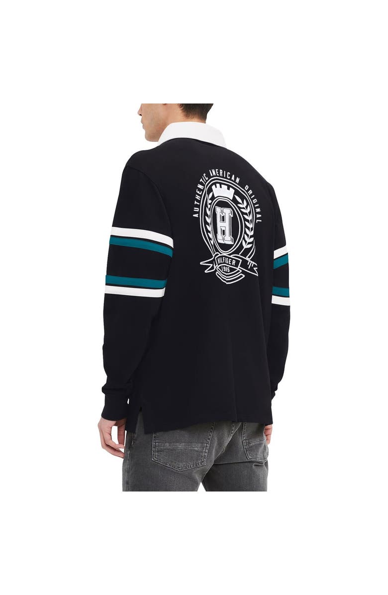 Tommy Hilfiger Men's Tommy Hilfiger Black Jacksonville Jaguars Cory Varsity Rugby Long Sleeve T-Shirt, Alternate, color, 