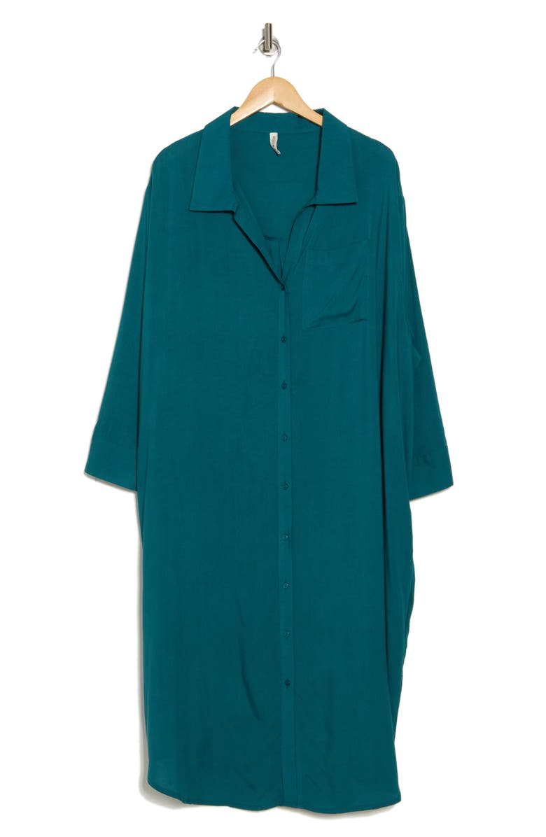 Long Sleeve Button-Up Shirtdress