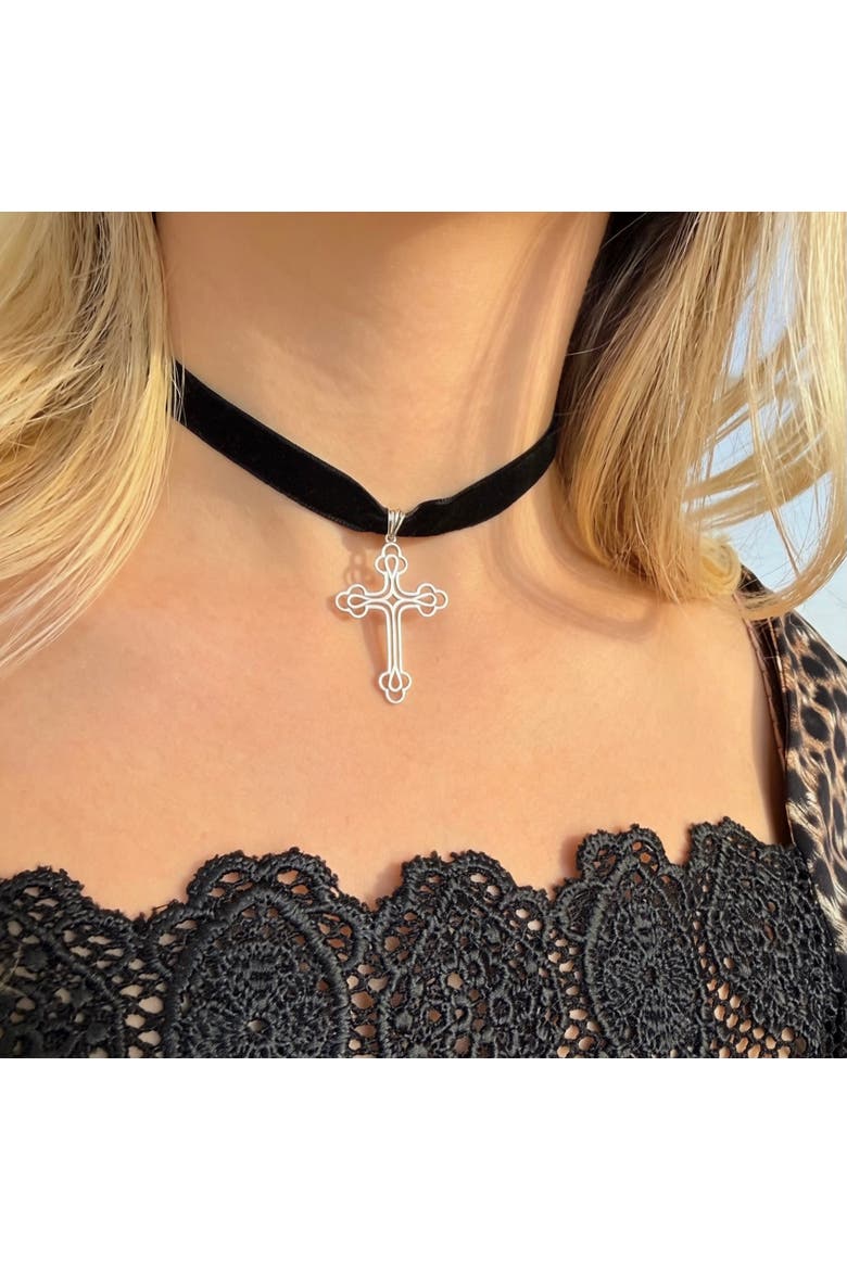 The Billie Cross Pendant, Alternate, color, ilver
