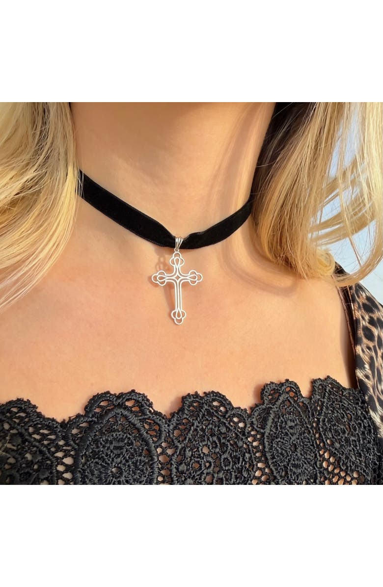 Leni James The Billie Cross Pendant, Alternate, color, Ilver