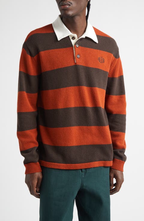 Pine Stripe Wool Rugby Sweater