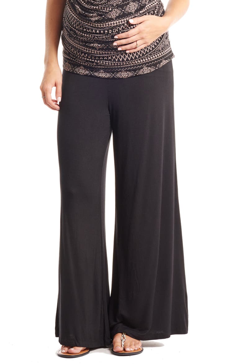 'Carla' Drape Maternity Top, Alternate, color, BEIGE TRIBAL