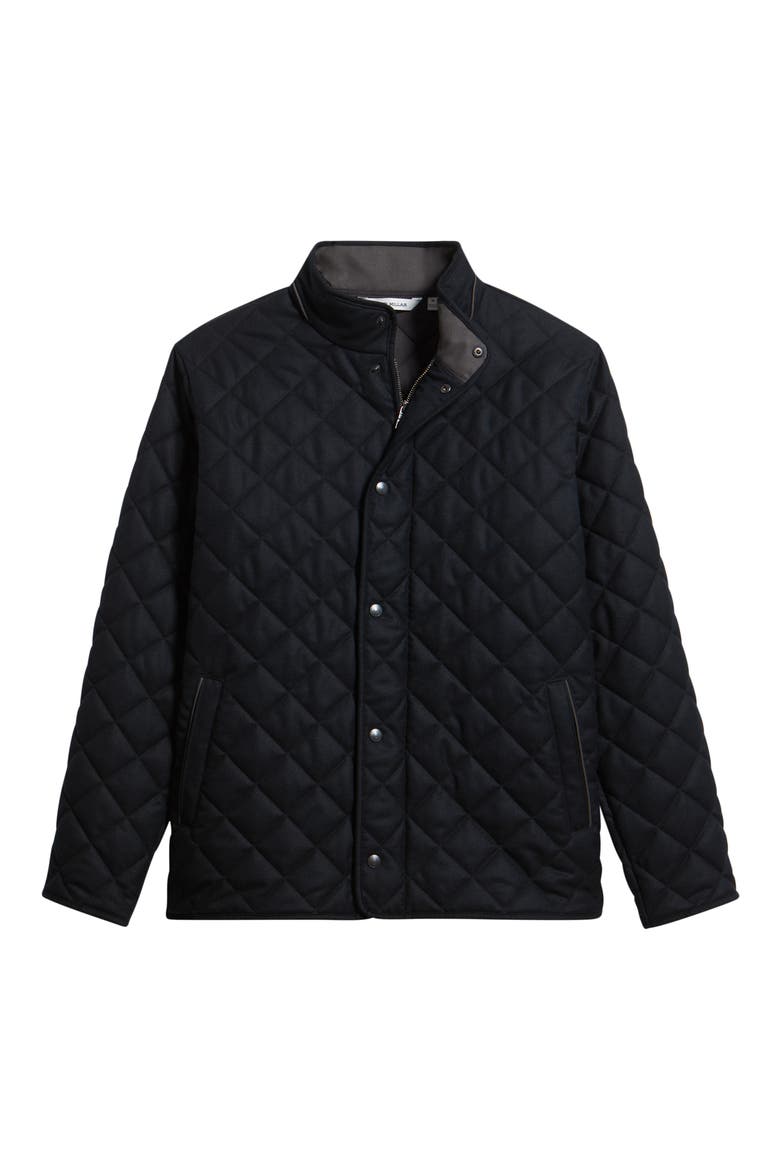 Suffolk Quilted Wool Jacket, Alternate, color, BLACK