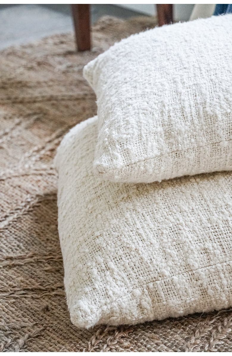 Anaya Cozy Cotton Boucle Pillow with Down Insert, Alternate, color, 