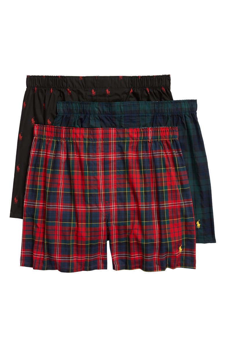 Polo Ralph Lauren 3-Pack Woven Boxers, Main, color,