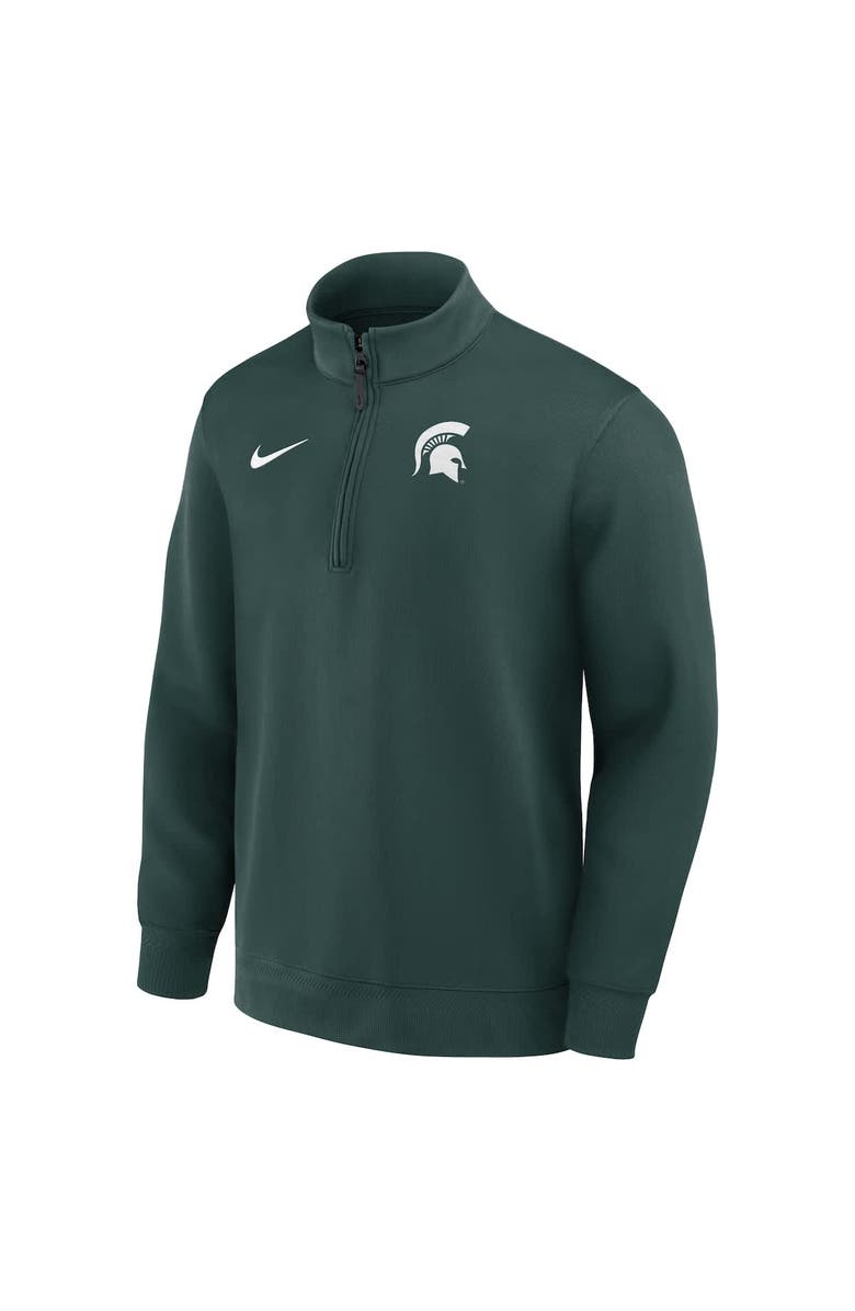 Nike Men's Nike Green Michigan State Spartans 2025 Coaches Premium Dri-FIT Half-Zip Pullover, Alternate, color, Green