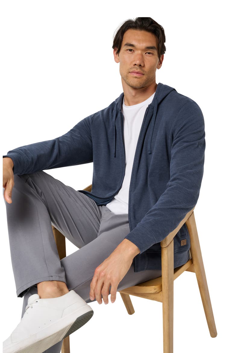 Cloud Full Zip Hoodie, Alternate, color, HEATHER NAVY