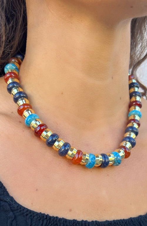 Holst + Lee Holst+lee Semi Precious Necklace In Multi