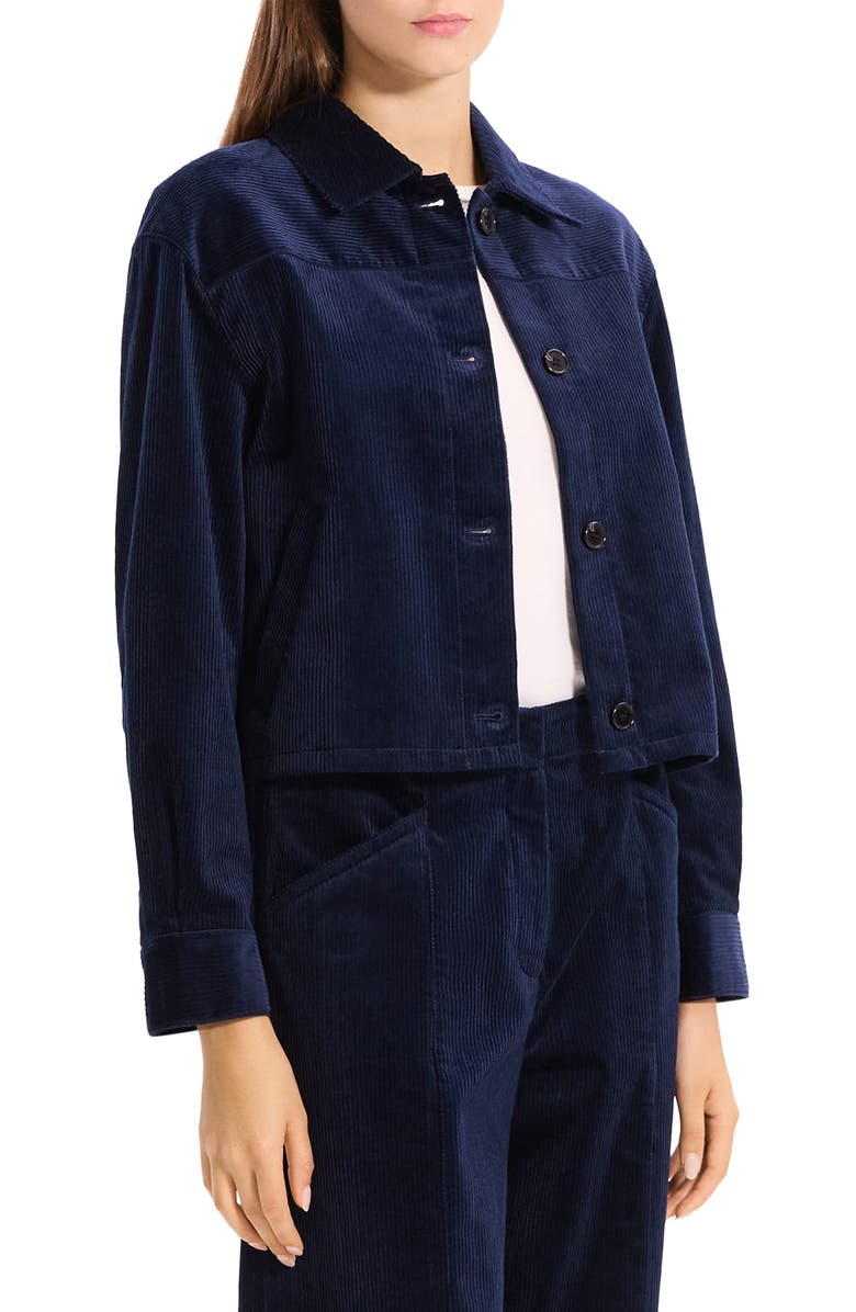 Theory Jones Corduroy Shirt Jacket, Alternate, color, Blue Navy
