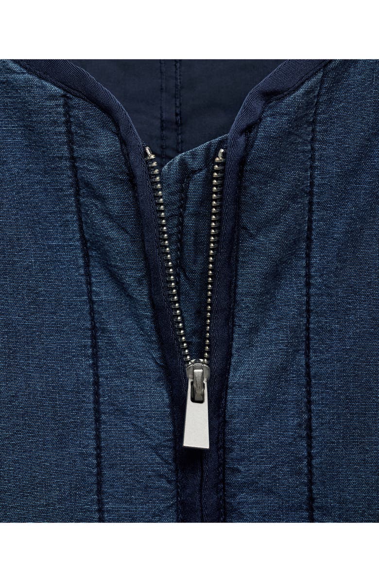 MANGO Quilted Indigo Cotton Jacket, Alternate, color, 