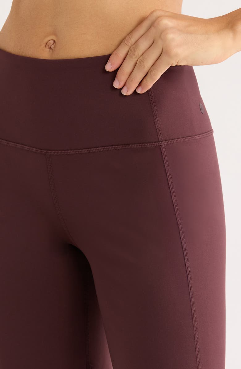 Zella Cozy Tech High Waist Straight Leg Pants, Alternate, color, Burgundy Fudge