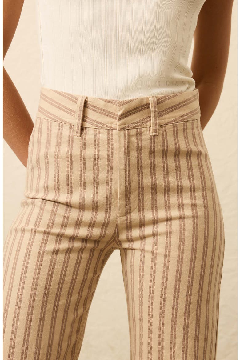 Twill Tide Stripe Slim Straight Leg Pants, Alternate, color, PEBBLE SHORE STRIPE