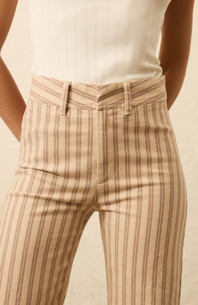 Faherty Twill Tide Stripe Slim Straight Leg Pants, Alternate, color, Pebble Shore Stripe