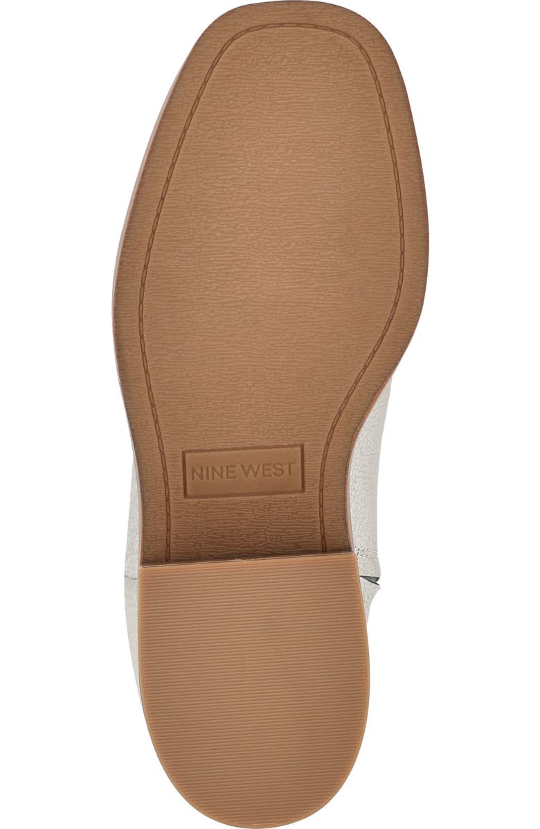 Nine West Broklyn Block Heel Boot, Alternate, color, Silver