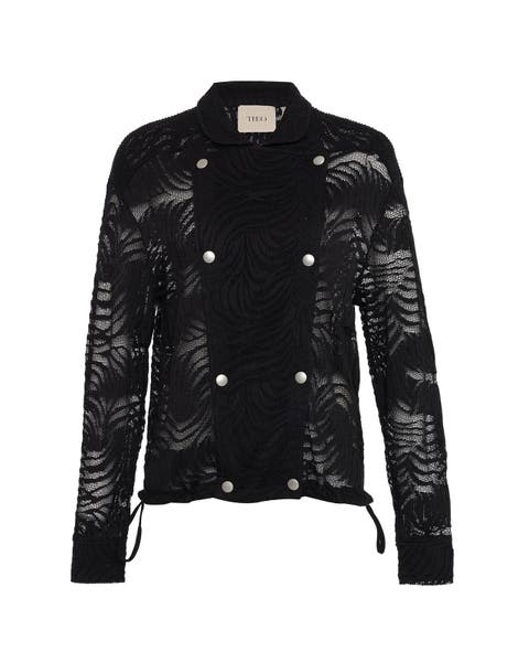 Artemis Fern Lace Bomber Jacket