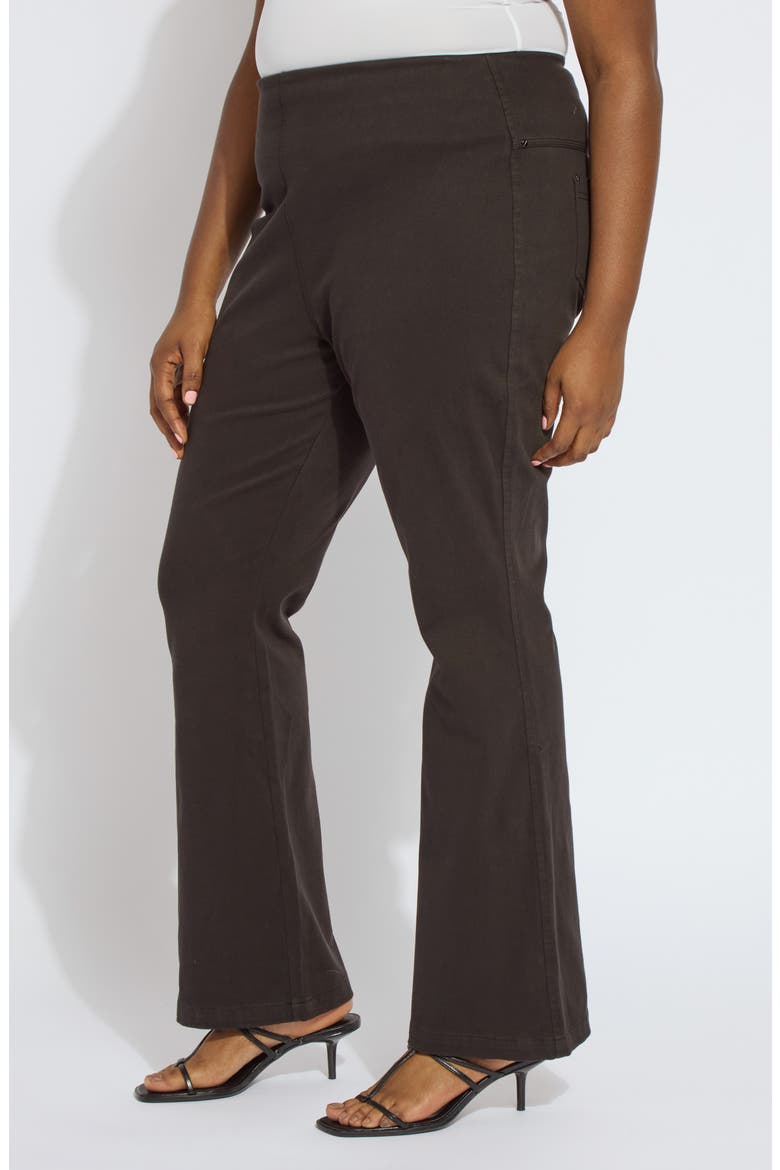 'Lyssentials Pull-On Baby Bootcut Pants, Alternate, color, BLACK