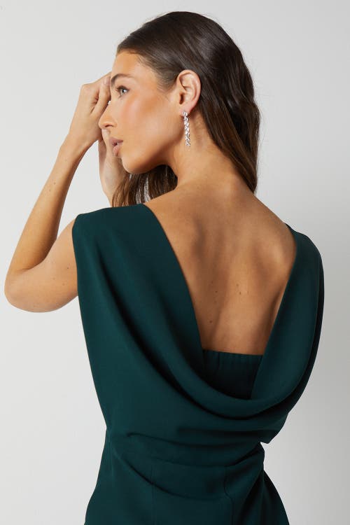 Coast Cowl Back Maxi Bridesmaid Dress In Green