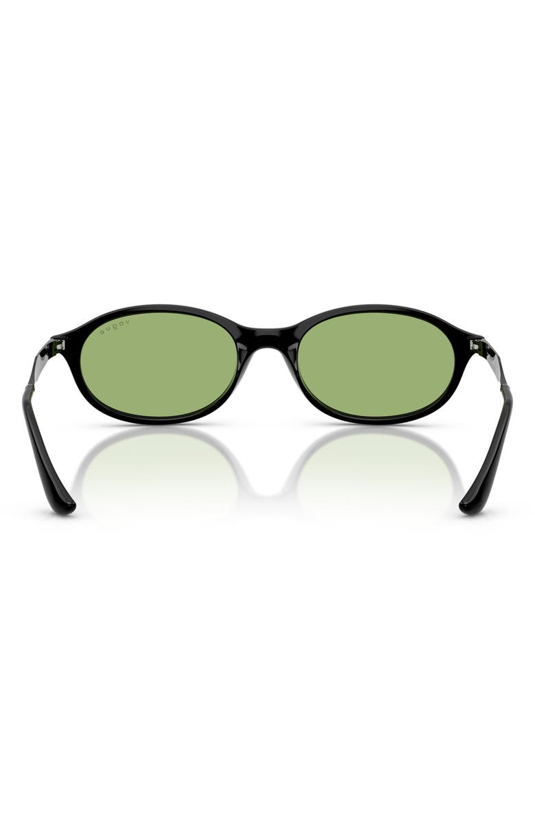 VOGUE 52mm Oval Sunglasses, Alternate, color, Black/ Green