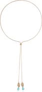 Ettika Beaded Cowrie Charm Bolo Necklace