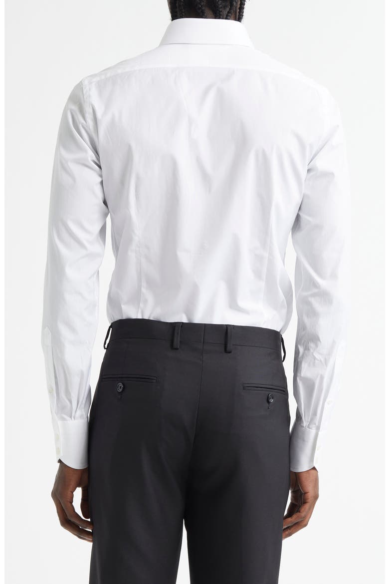 Slim Fit Cotton Poplin Button-Up Shirt, Alternate, color, AW001 OPTICAL WHITE